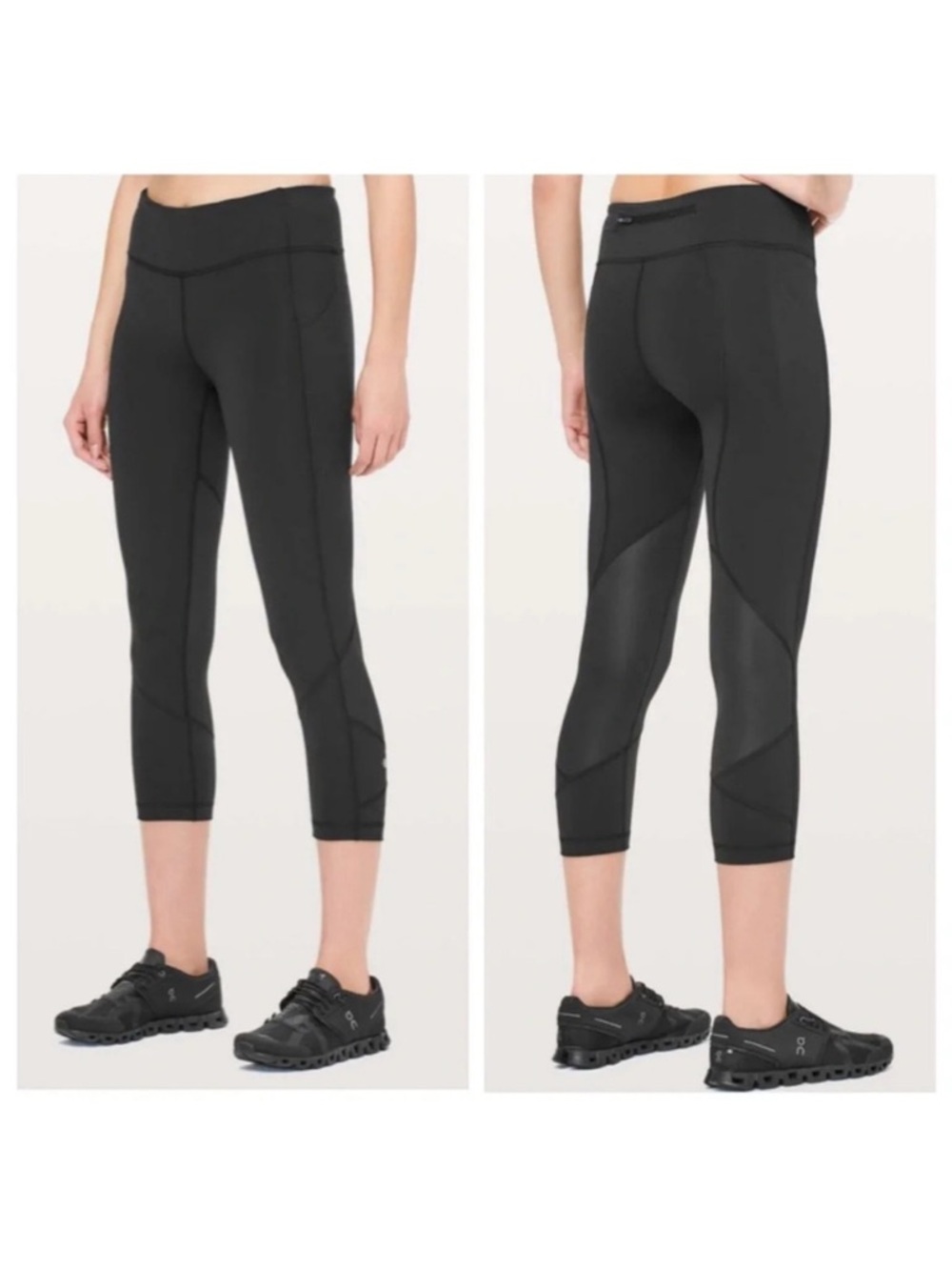 LULULEMON Pace Rival Crop Full-On Luxtreme Leggings in Black Size 4